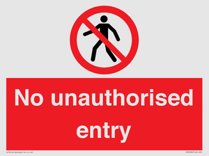 No unauthorised entry